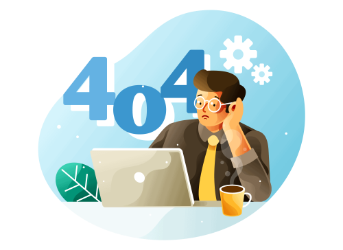 404-page-error-concept---an-employee-tired-illustration